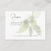 Foliage Reception Cash Bar &RSVP Wedding