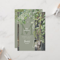 Foliage Rustic Photo Sage Lights Bridal Shower