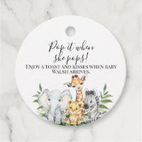 Foliage Safari Animals Baby Shower Pop It