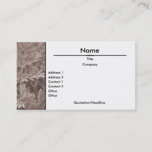 Foliage (Sepia) Business Card