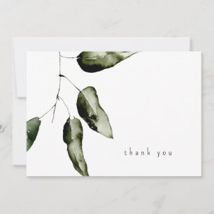 Foliage Simple Funeral Thank You Card