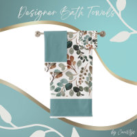 Foliage Teal, Green, Moss, Brown