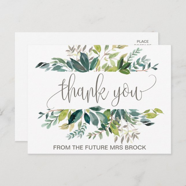 Foliage Thank You Postcard (Front/Back)