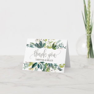 Foliage Wedding Thank You Card