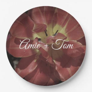 Folidage Tulip Photo Wedding Custom Paper Plates