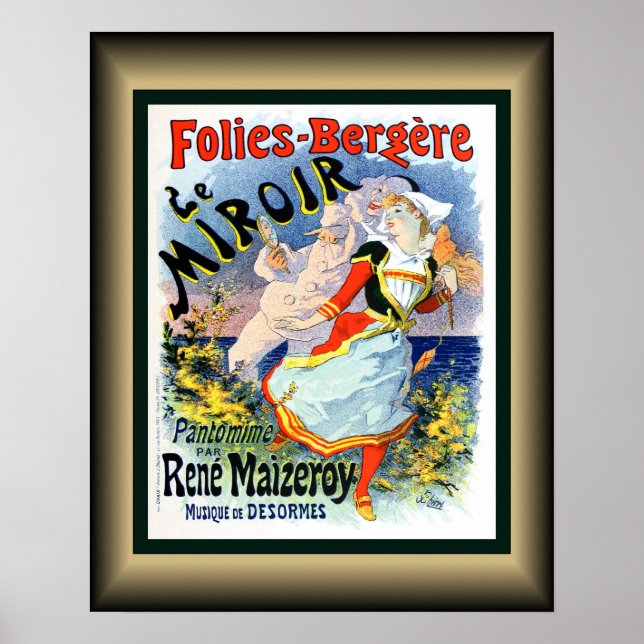 Folies Bergere~Le Miroir~Pantomime Rene Maizeroy~ Poster (Front)