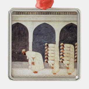 Folio.38a A Mogul prince in a mosque leading Frida Metal Tree Decoration