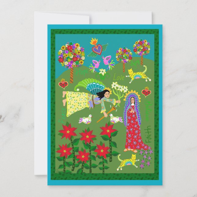 Folk Art Annunciation Personalised  (Front)