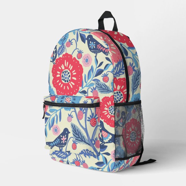 Folk Art Backpack (Back Corner Right)