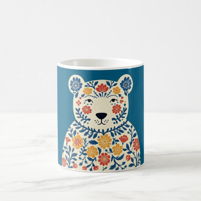 Folk Art Bear Mug (Center)