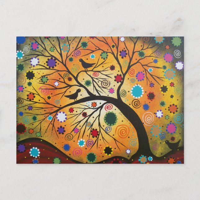 FOLK ART Bending Branches BY LORI EVERETT postcard (Front)