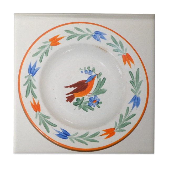 Folk Art Bird Tile (Front)