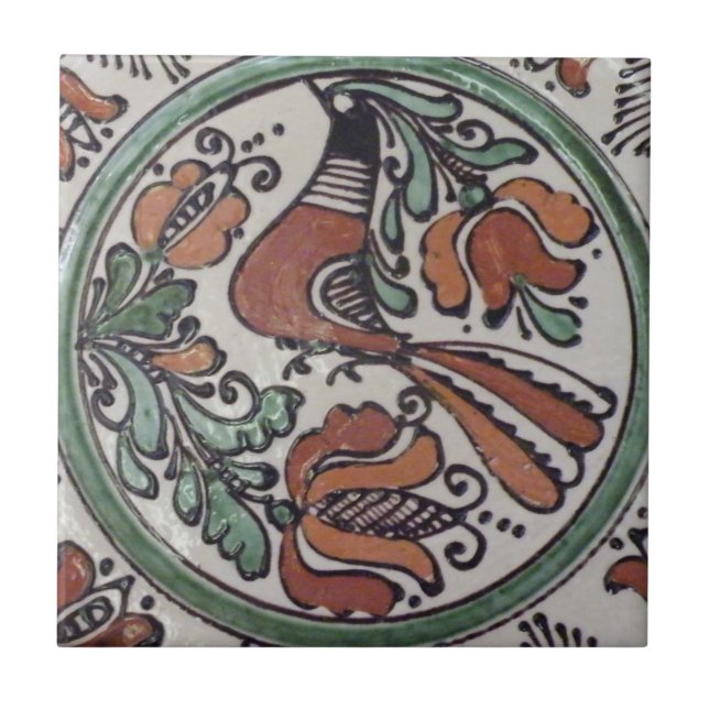 Folk Art Bird Tile (Front)