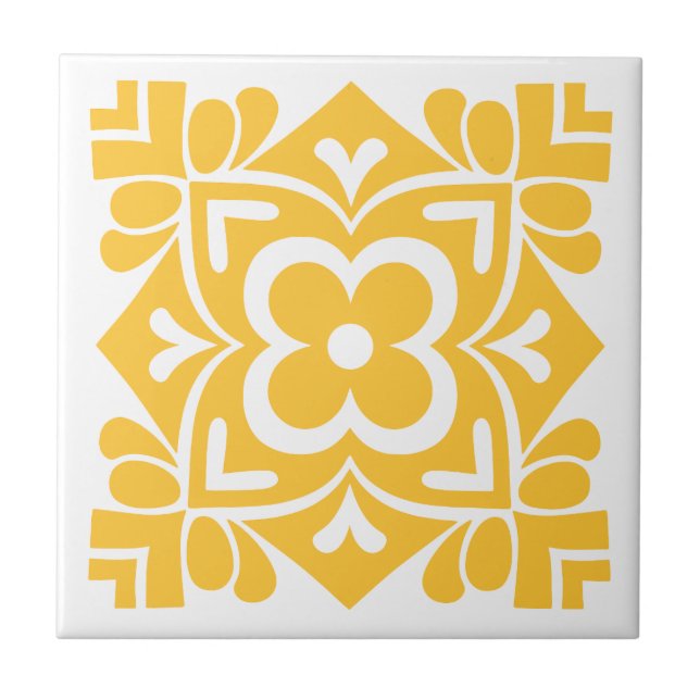 Folk Art Bloom Tile (Front)