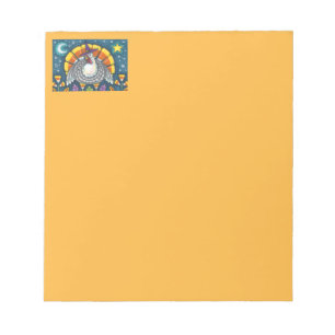 FOLK ART CANDY CORN TURKEY PILGRIM, THANKSGIVING NOTEPAD