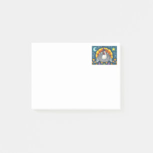 FOLK ART CANDY CORN TURKEY PILGRIM, THANKSGIVING POST-IT NOTES