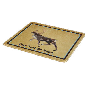 Folk Art Caribou/Reindeer Cutting Board