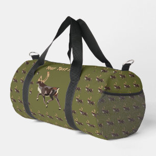 Folk Art Caribou/Reindeer Duffle Bag