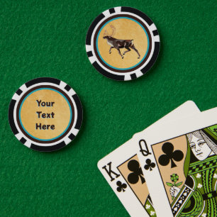 Folk Art Caribou/Reindeer Poker Chips