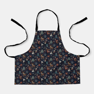 Folk Art Christmas Apron