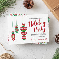 Folk Art Christmas Ornaments Holiday Party