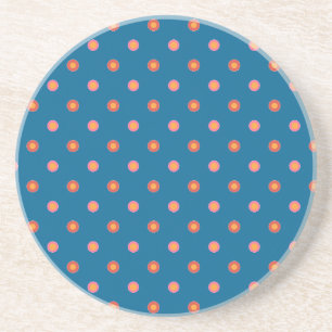 Folk Art Collection Polka Dots Sandstone Coaster