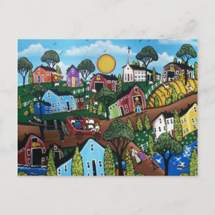FOLK ART Country Living BY LORI EVERETT postcard