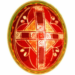 Folk Art Easter Egg Ornament Pin Photo Sculpture Badge