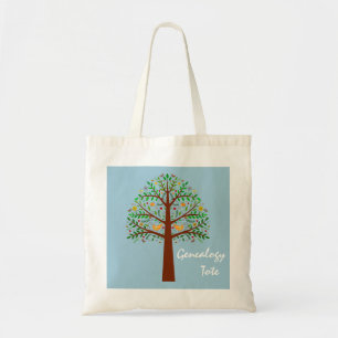 Folk Art Family Tree Genealogy Tote Bag