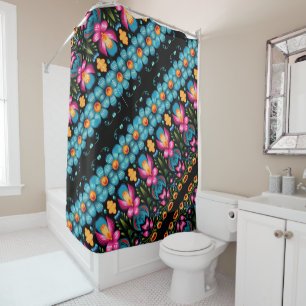 Folk Art Floral Charm Shower Curtain