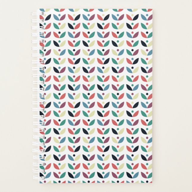 Folk Art Floral Geometric Pattern Planner (Front)
