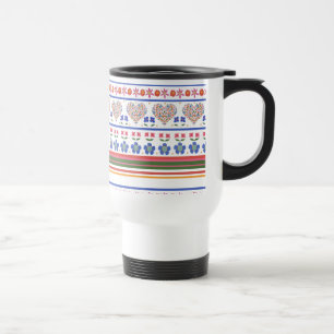 Folk Art Floral Hearts Border Non-spill Travel Mu Mug