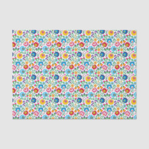 Folk Art Flower Pattern 2 Tissue Paper