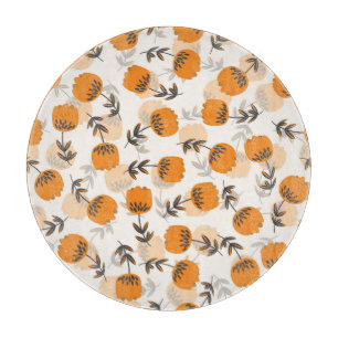 Folk Art Flowers Scandinavian Style Cutting Board