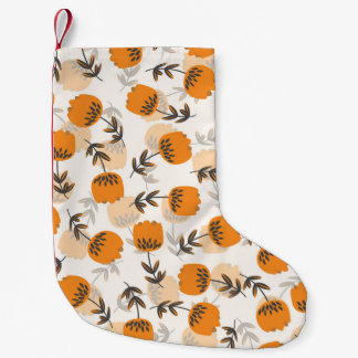 Folk Art Flowers Scandinavian Style Small Christmas Stocking