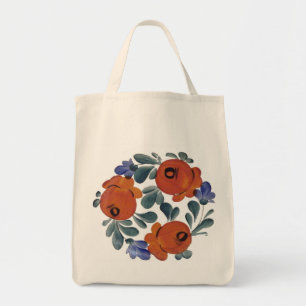 Folk Art Flowers Tote Bag