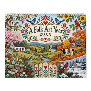 Folk Art Four Seasons Country Calendar