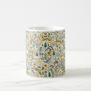Folk Art Fox Hare Goat Nordic Forest Coffee Mug