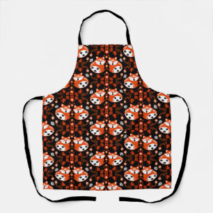 Folk Art Fox Print Decor Apron