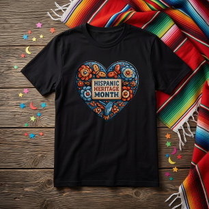Folk Art Heart Hispanic Heritage Month T-Shirt