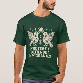 Folk Art Immigrant Rights Shirt – Protect and Defe