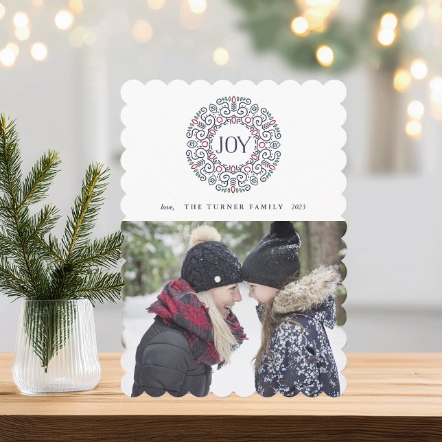 Folk Art Joy | Holiday Photo Card (Creator Uploaded)