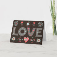 Folk Art LOVE Custom Message