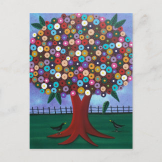 FOLK ART Meeting Spot BY LORI EVERETT postcard