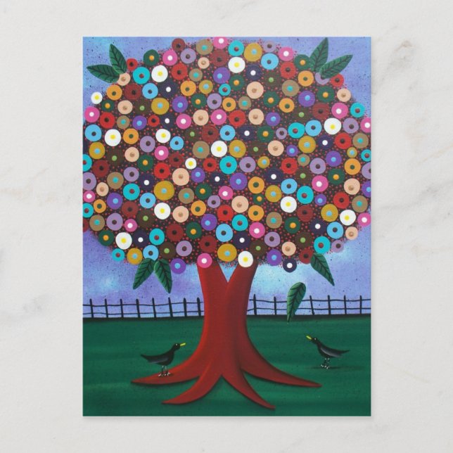 FOLK ART Meeting Spot BY LORI EVERETT postcard (Front)