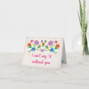 Folk Art Mexcian Fiesta will you be my bridesmaid Invitation