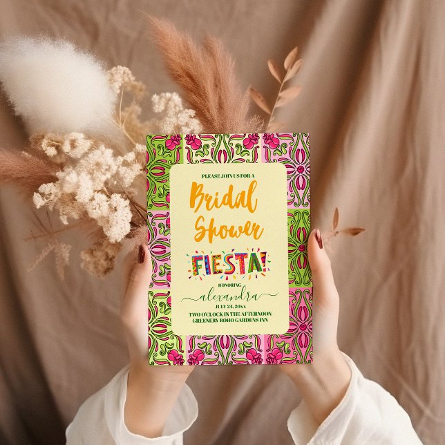 Folk Art Mexican Fiesta  Bridal Shower Invitation (Creator Uploaded)