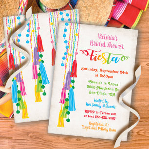 Folk Art Mexican Fiesta Bridal Shower Invitation