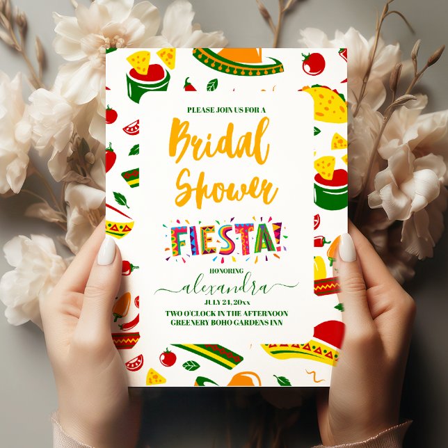 Folk Art Mexican Fiesta  Bridal Shower Invitation (Creator Uploaded)