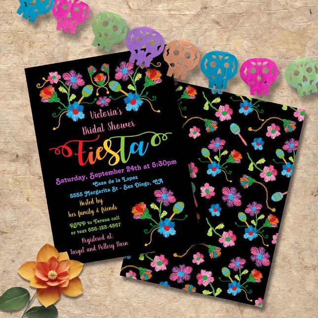 Folk Art Mexican Fiesta Bridal Shower Invitation (Creator Uploaded)